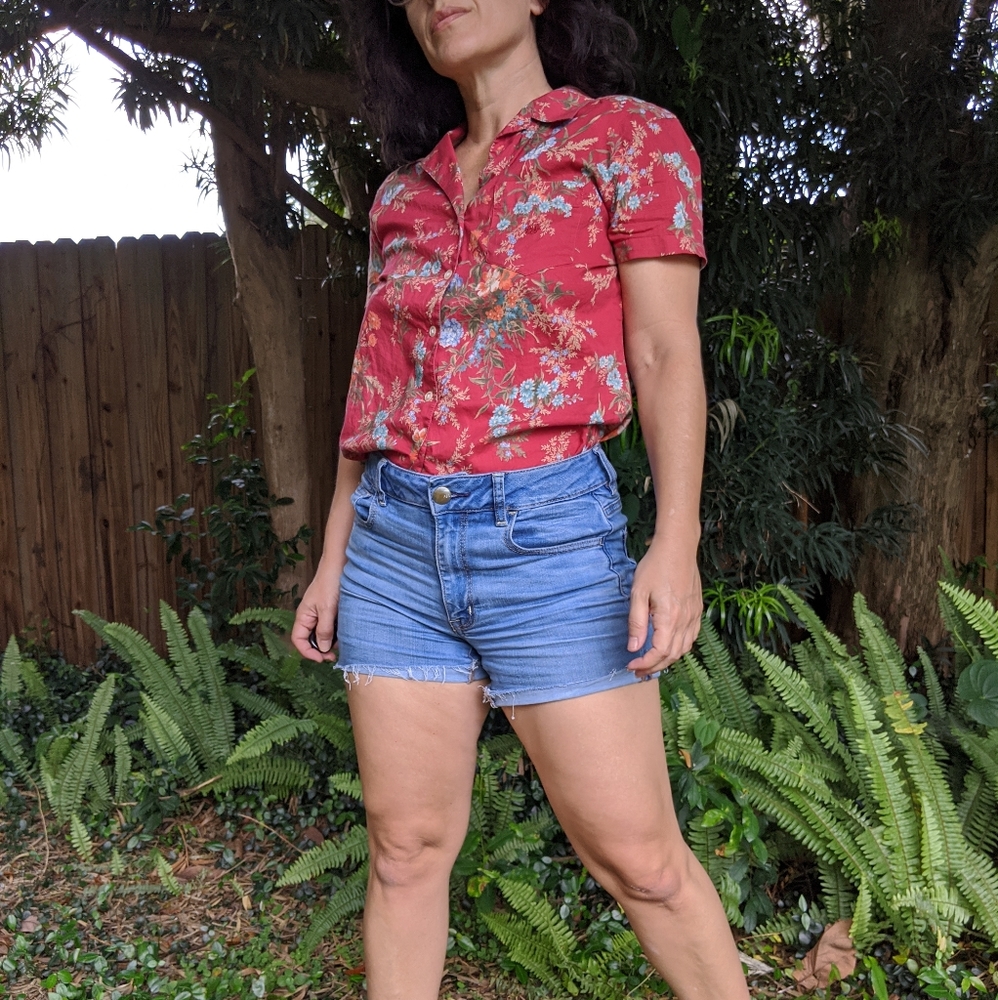 Vintage 70's Ralph Lauren Floral Short Sleeve Top - Picture 6 of 9